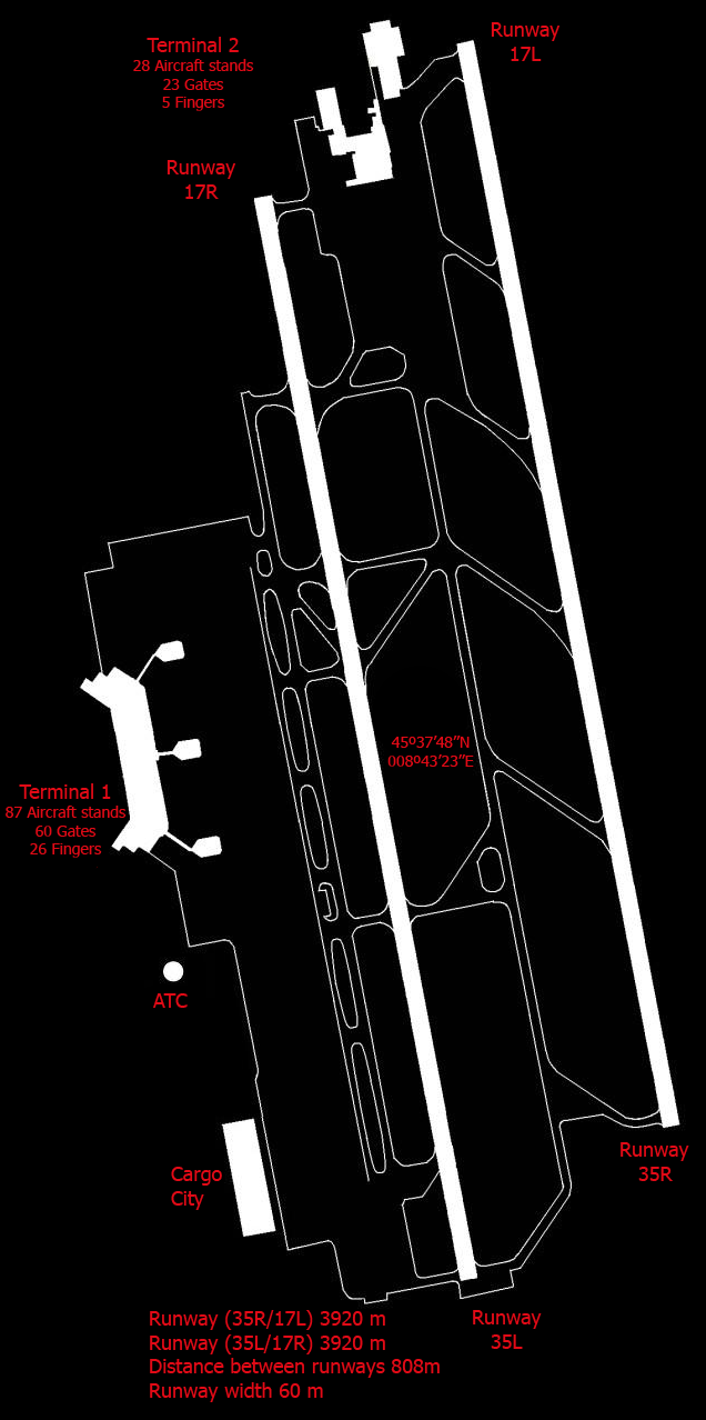 Airport Map Milan Malpensa 